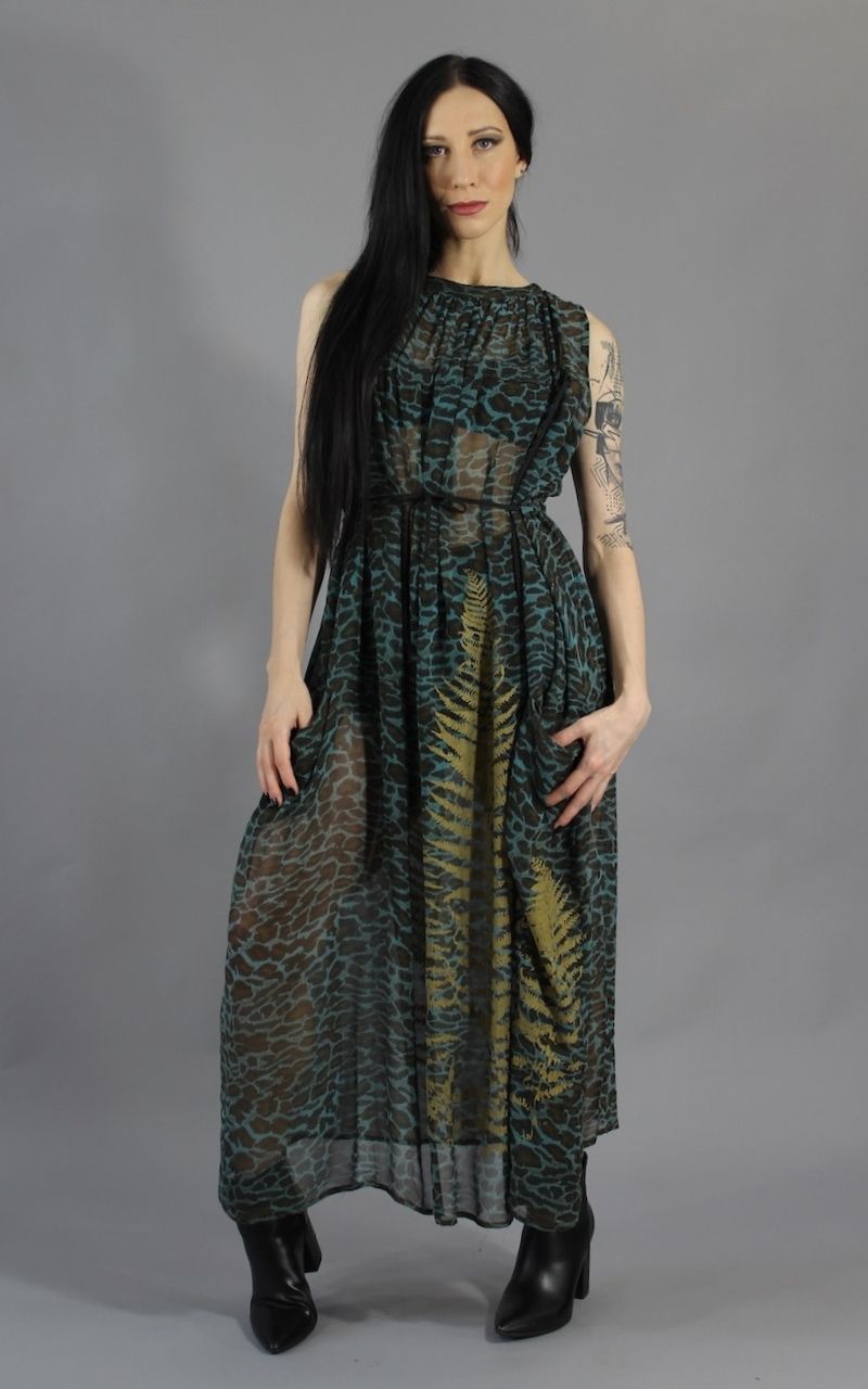 Archive Leopard Chiffon Dress