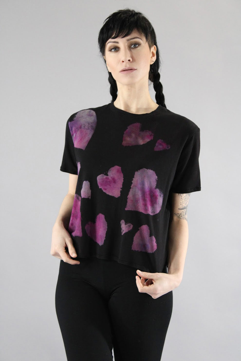 Crop Top Hearts Grape