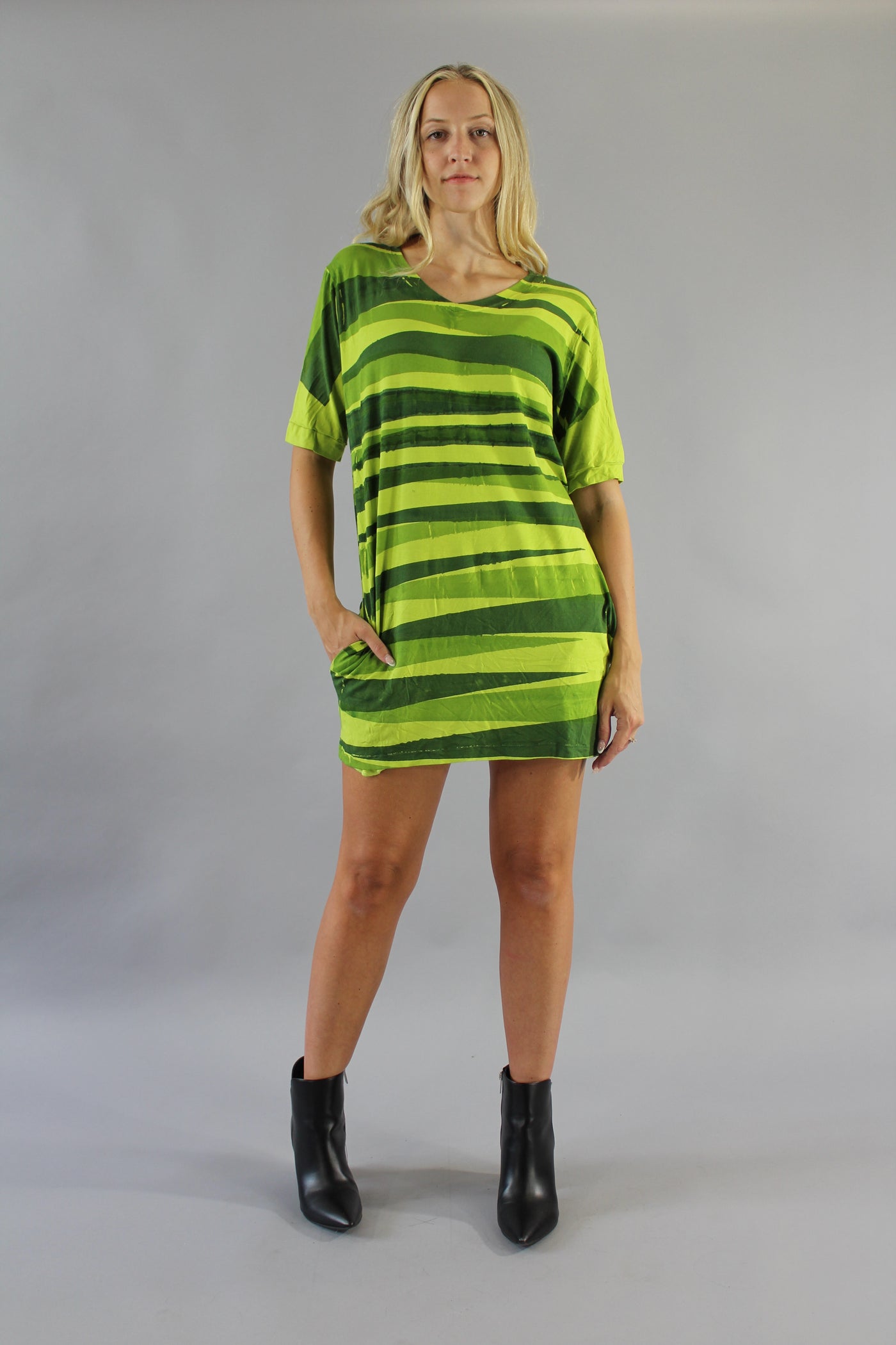 Archive V Neck Mini T Dress