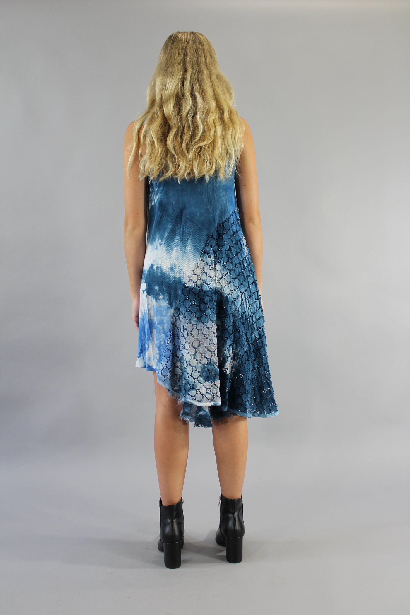 Archive Lace Piece Dress blue