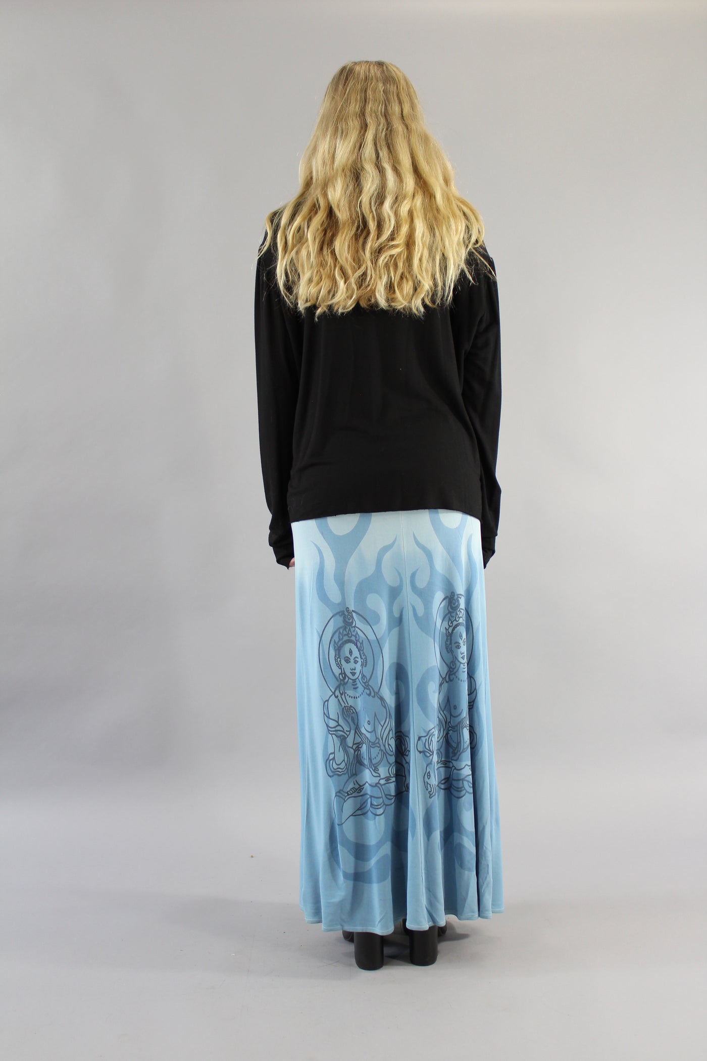 Archive Matte Jersey  Flame Skirt
