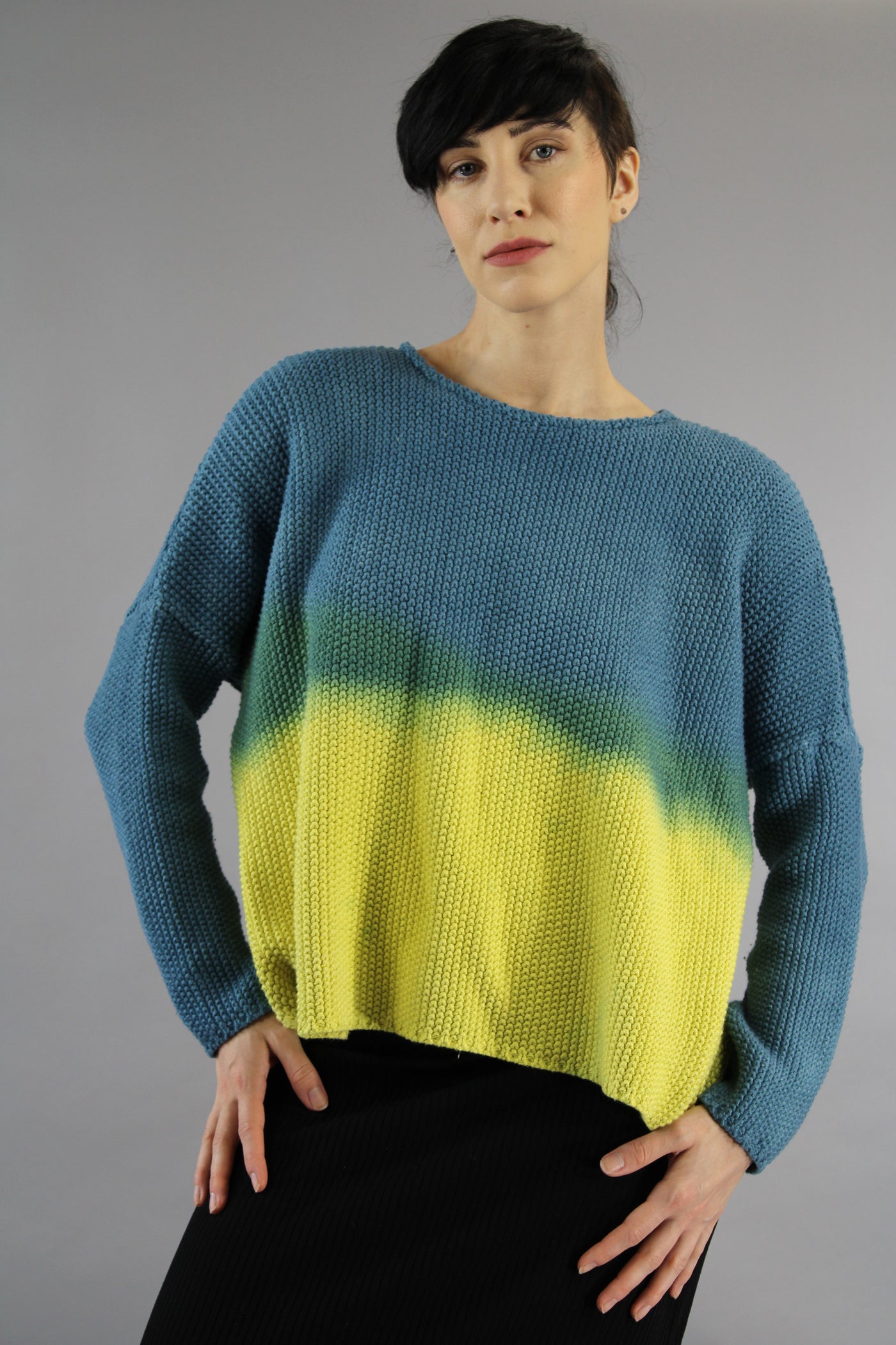 Shaker Sweater Lemon Ombre'