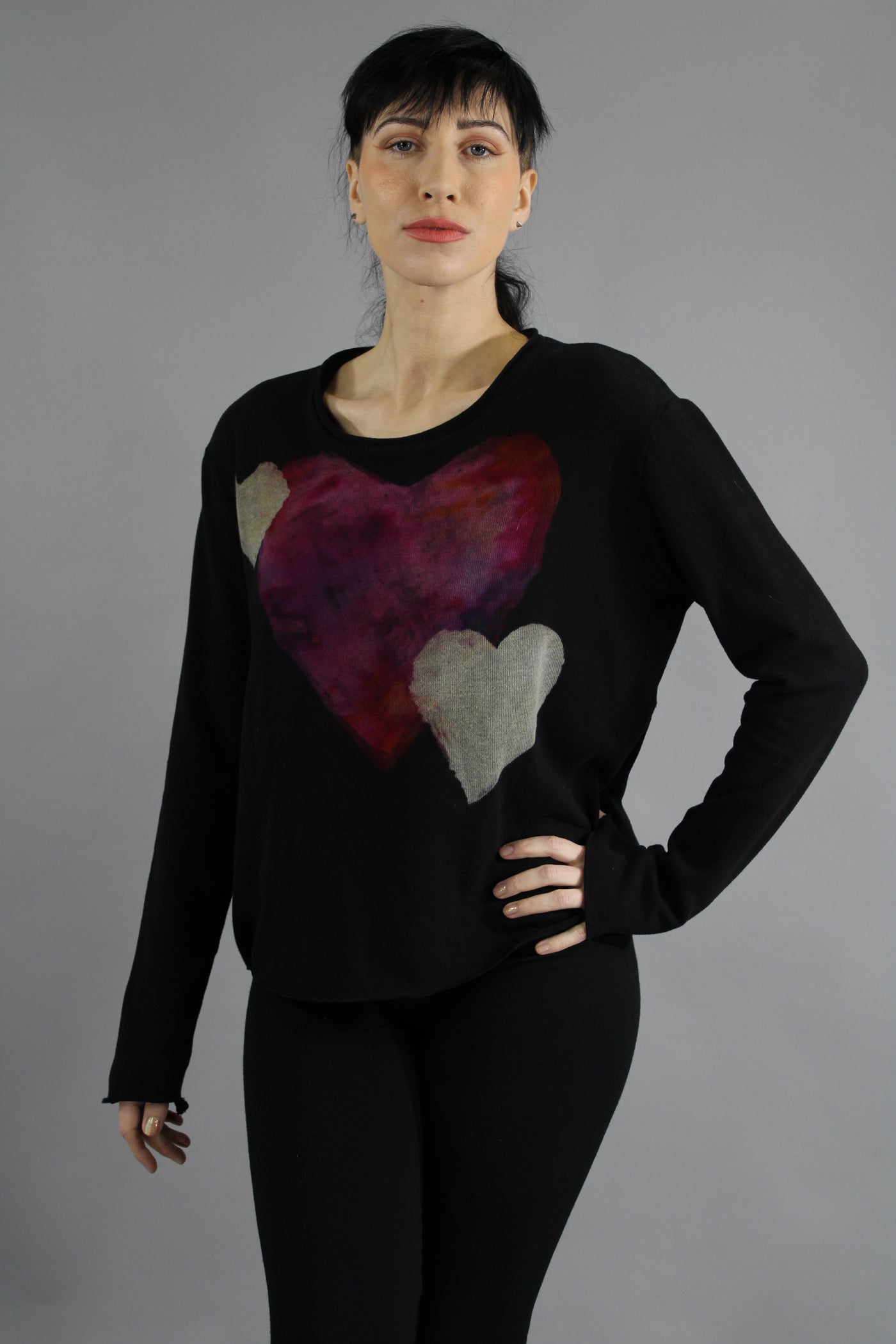 Crop Sweater Red Heart