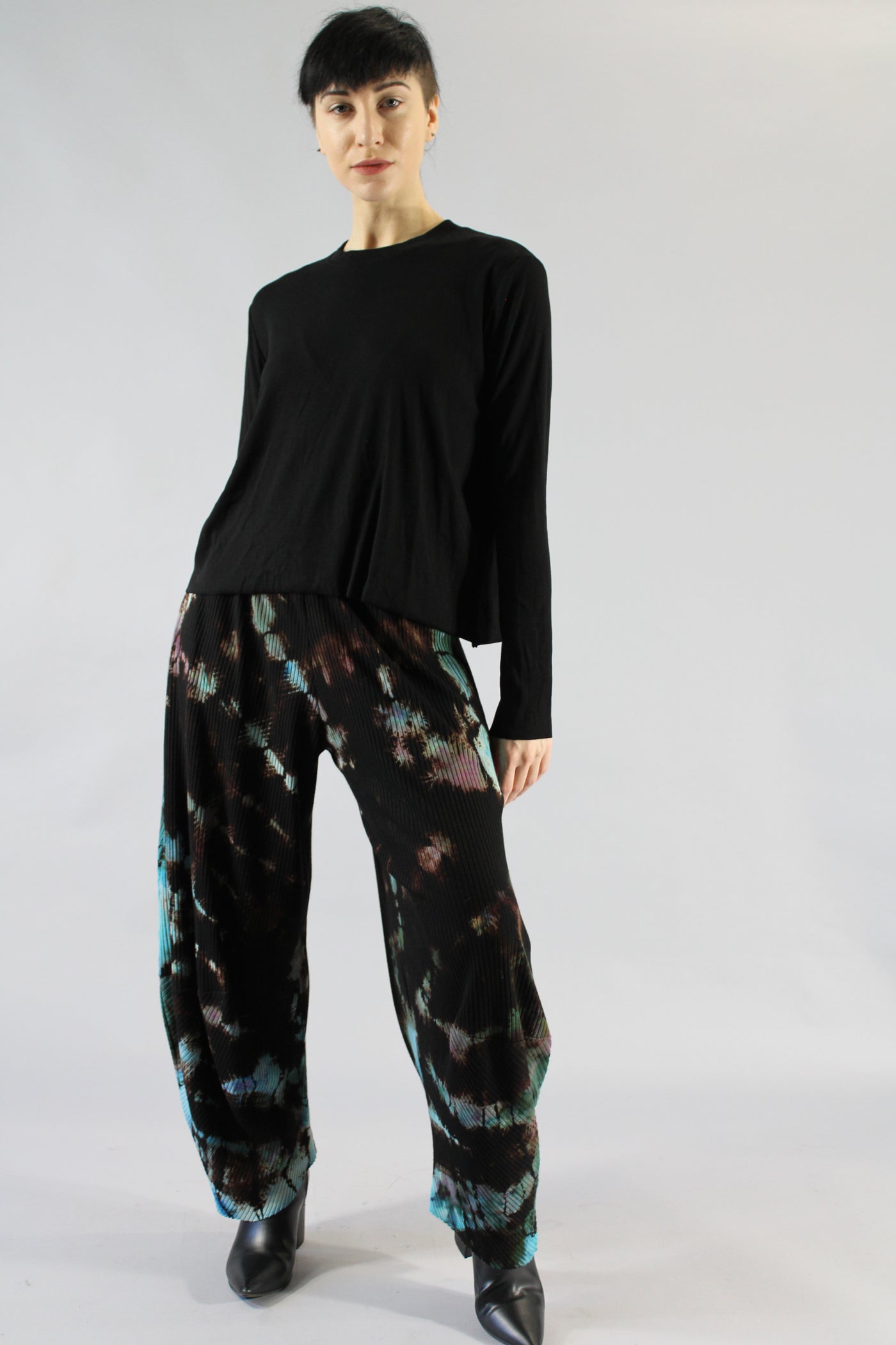 Rib Latern Pant Spiral Blue