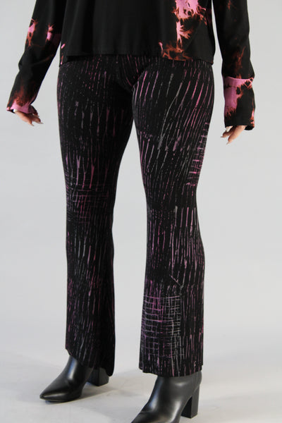 Rib Flare Legging Hatch Pink