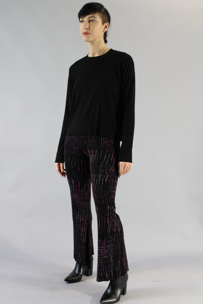 Rib Flare Legging Hatch Pink