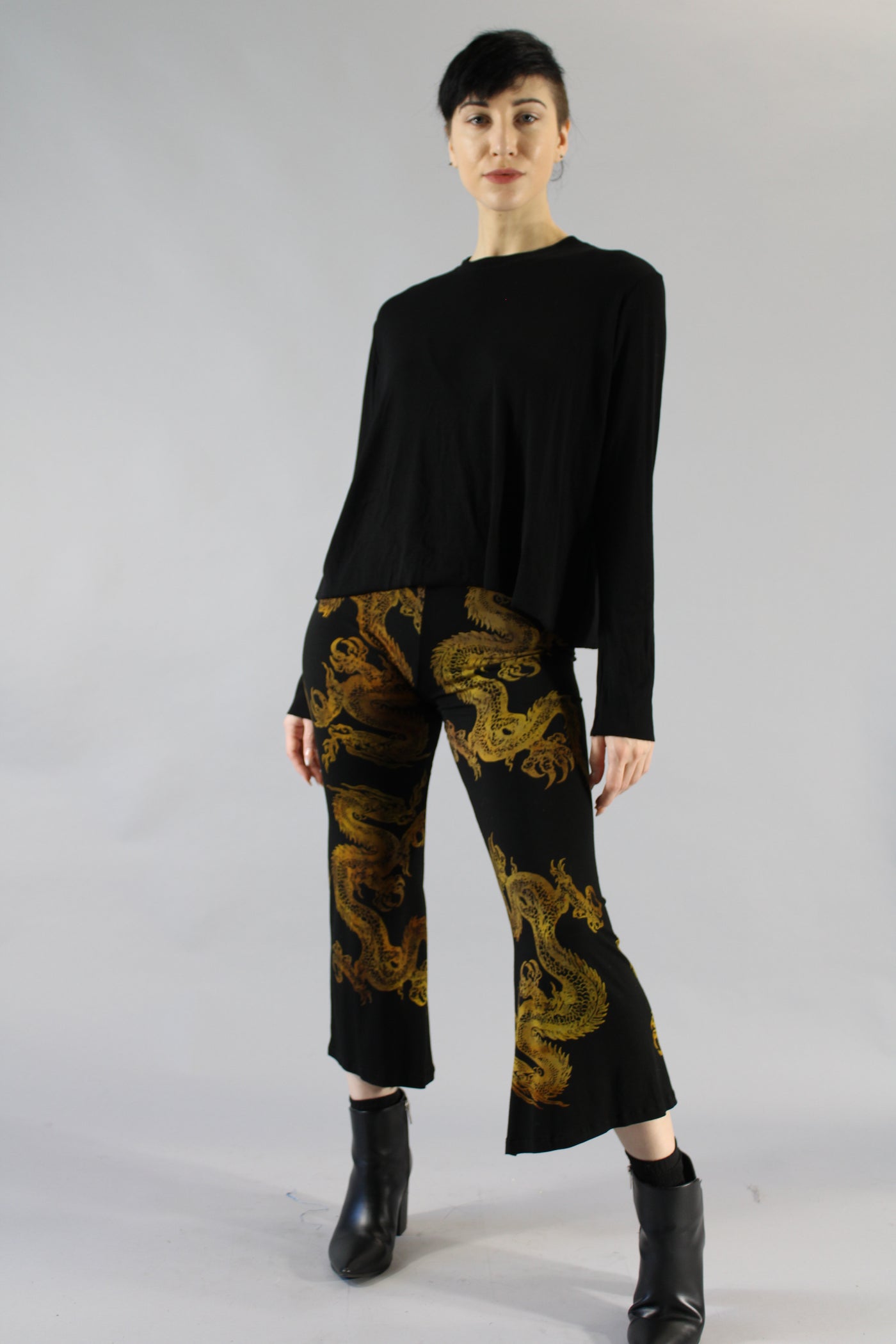 Crop Flare Legging Dragon Bronze