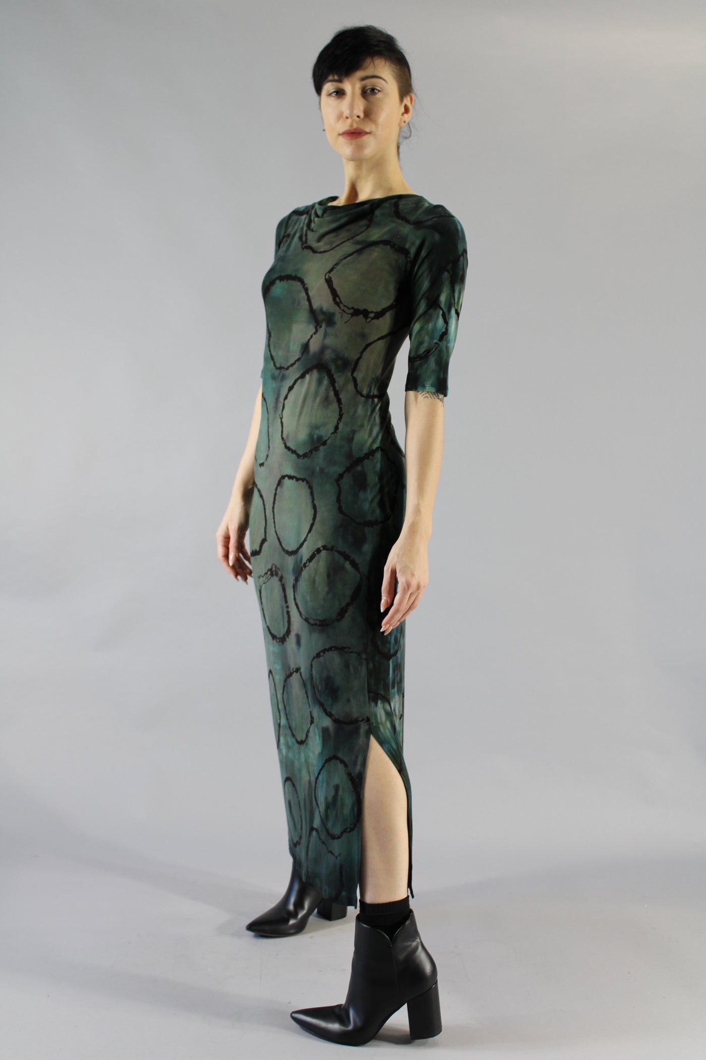 Midi Pinch Dress Amoeba Stormy