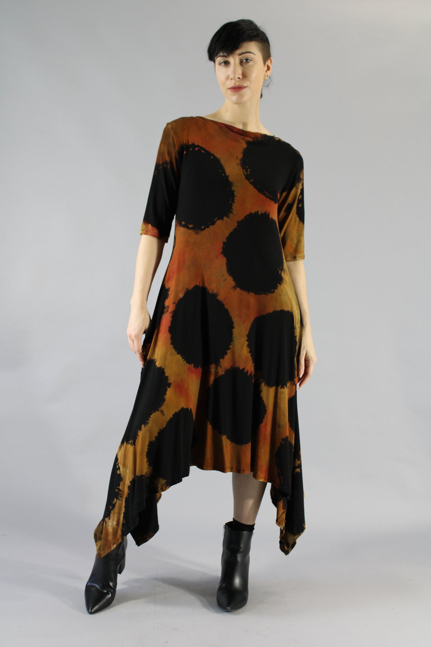 Batwing Dress Circle Khaki