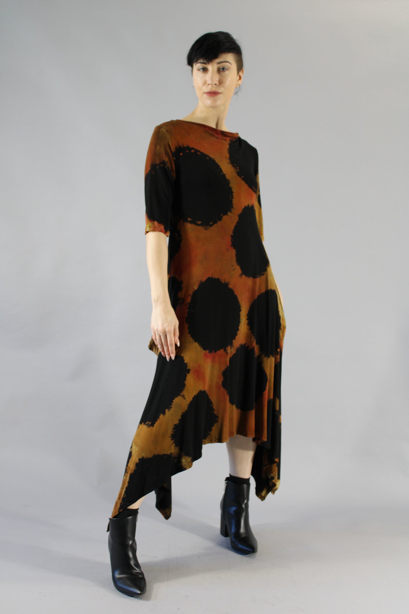 Batwing Dress Circle Khaki