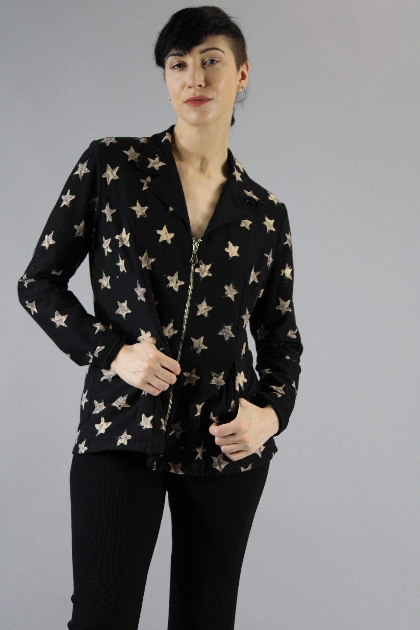 Fleece Lapel Jacket Stars