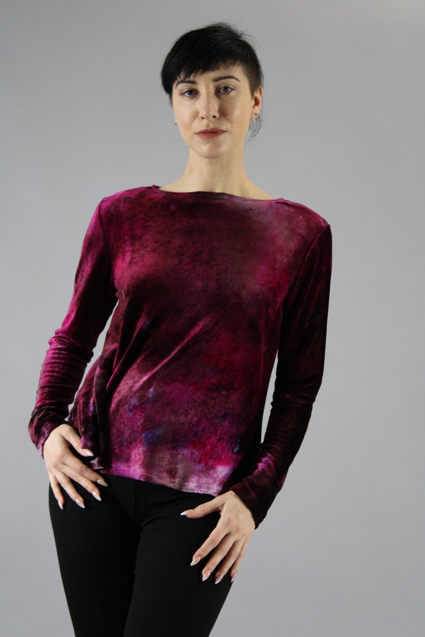 Velvet Boat T Berry