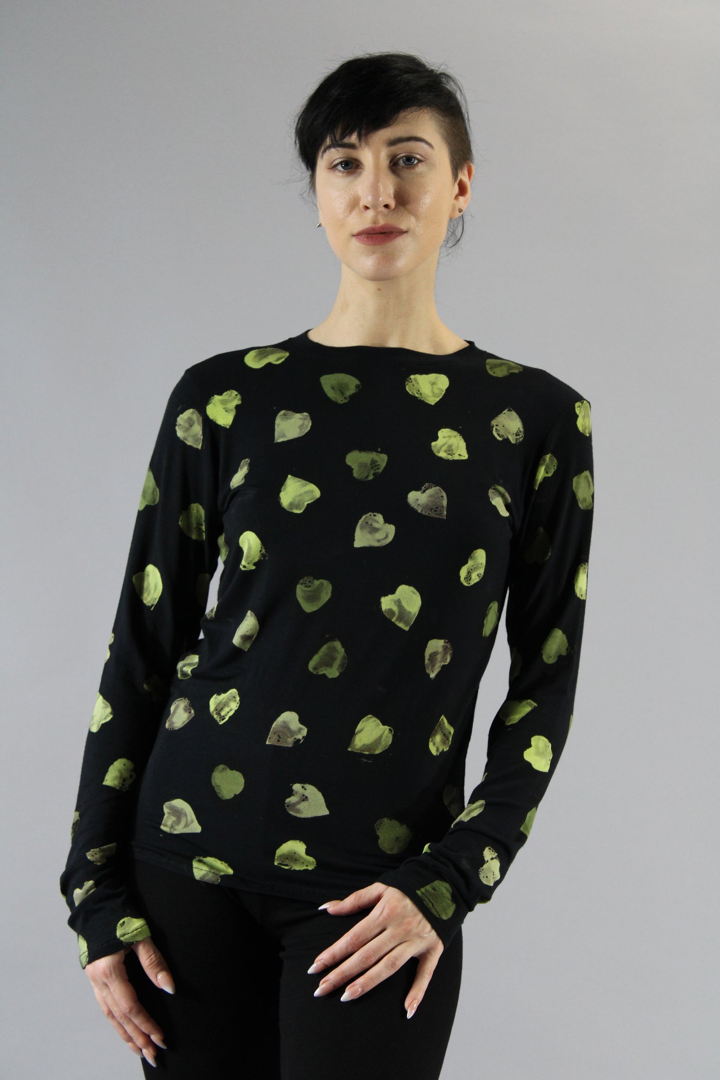 Classic Crew Hearts Green