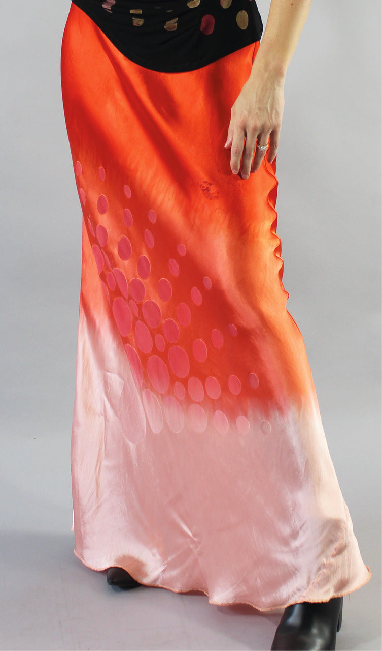 Archive Bias Satin Skirt Circles