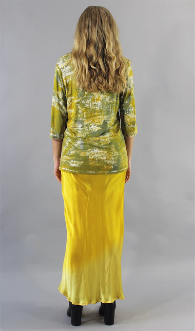 Archive Bias Satin Skirt Yellow