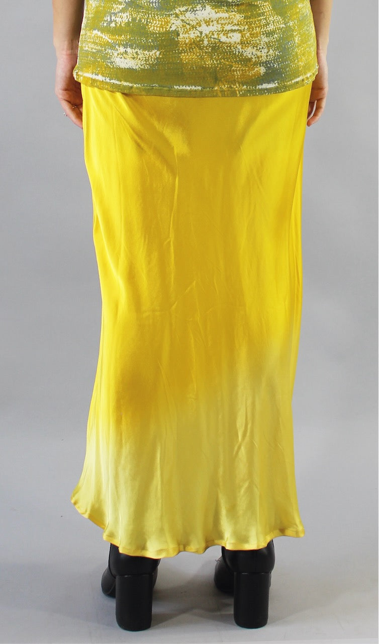 Archive Bias Satin Skirt Yellow