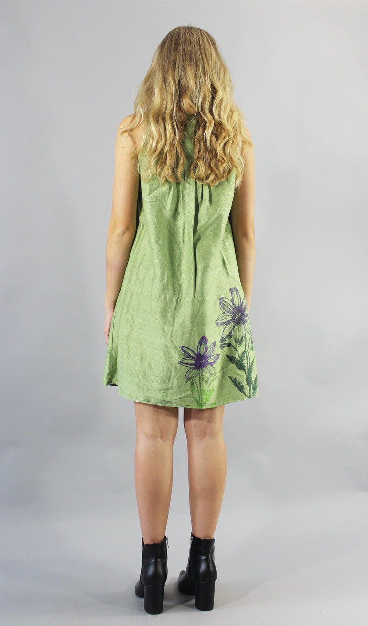 Archive Pleat Dress Celery