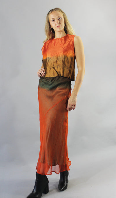 Archive Silk Shell Top Rust