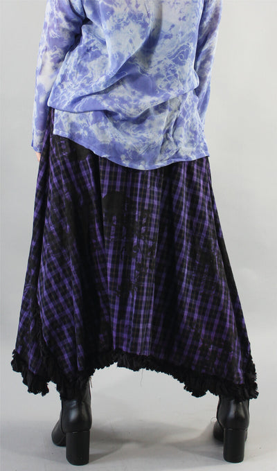 Archive Cotton Batwing Skirt Plaid