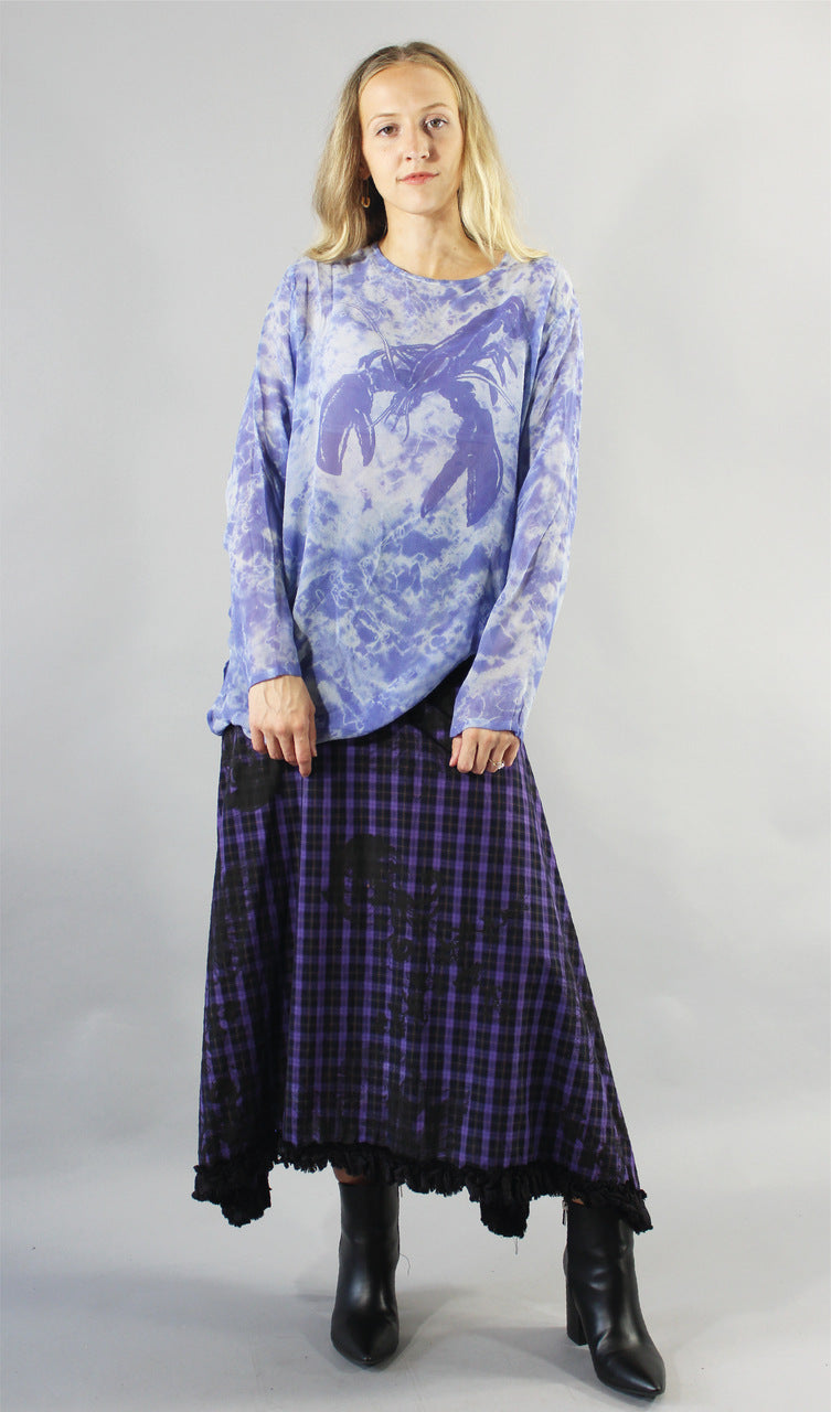 Archive Cotton Batwing Skirt Plaid