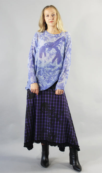 Archive Cotton Batwing Skirt Plaid