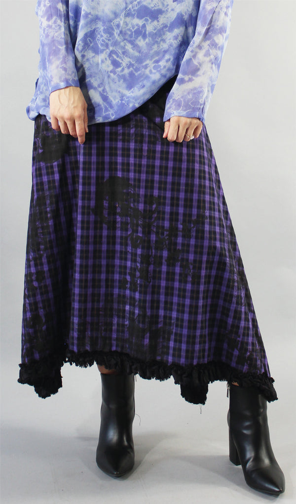 Archive Cotton Batwing Skirt Plaid