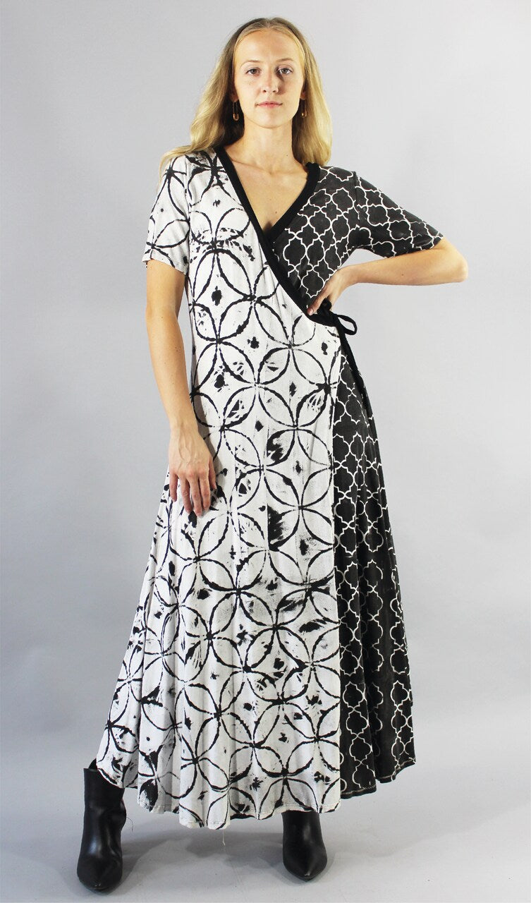 Archive Wrap Maxi Dress Tiles