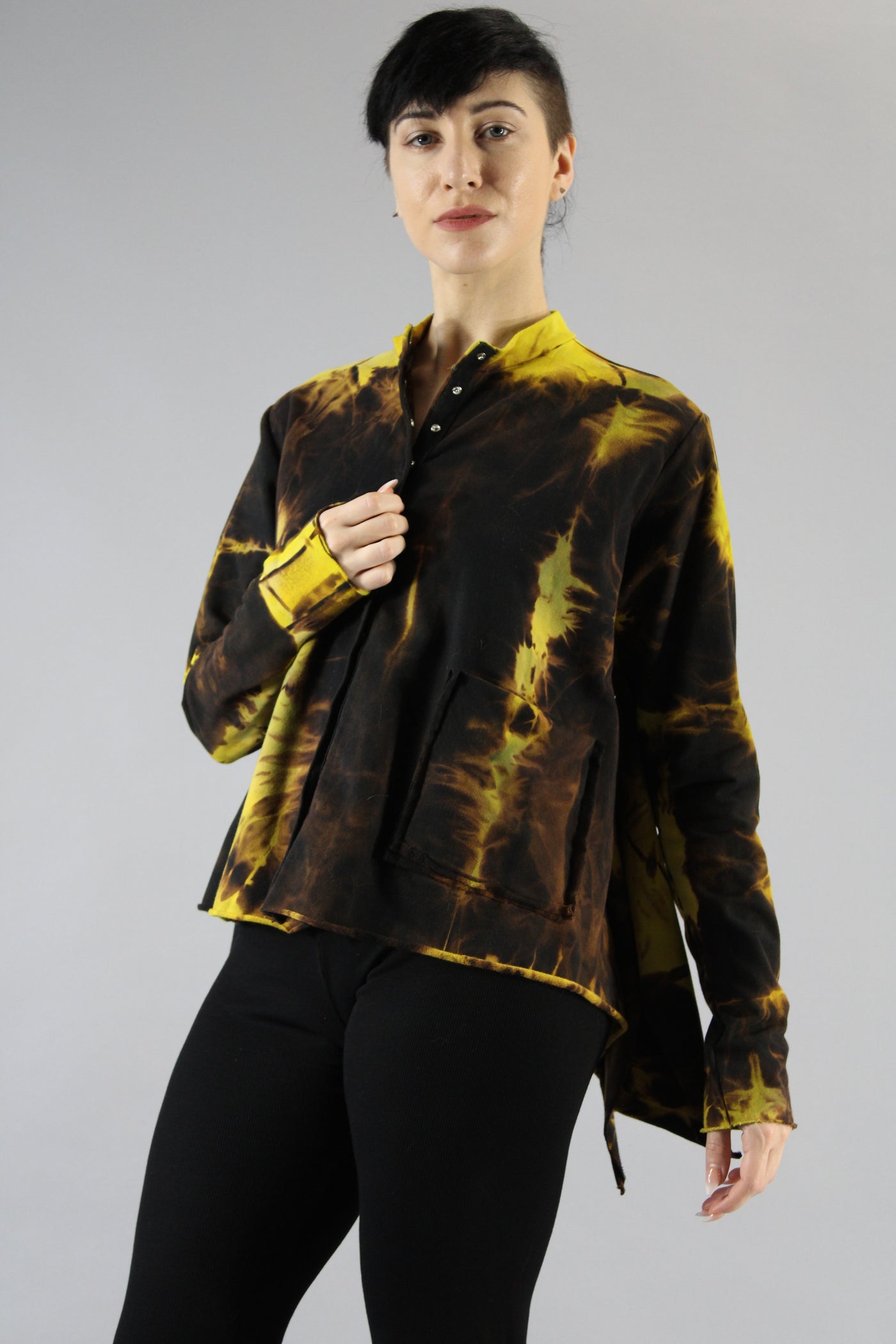 Fleece Crop Jacket Grey Fold Bronze