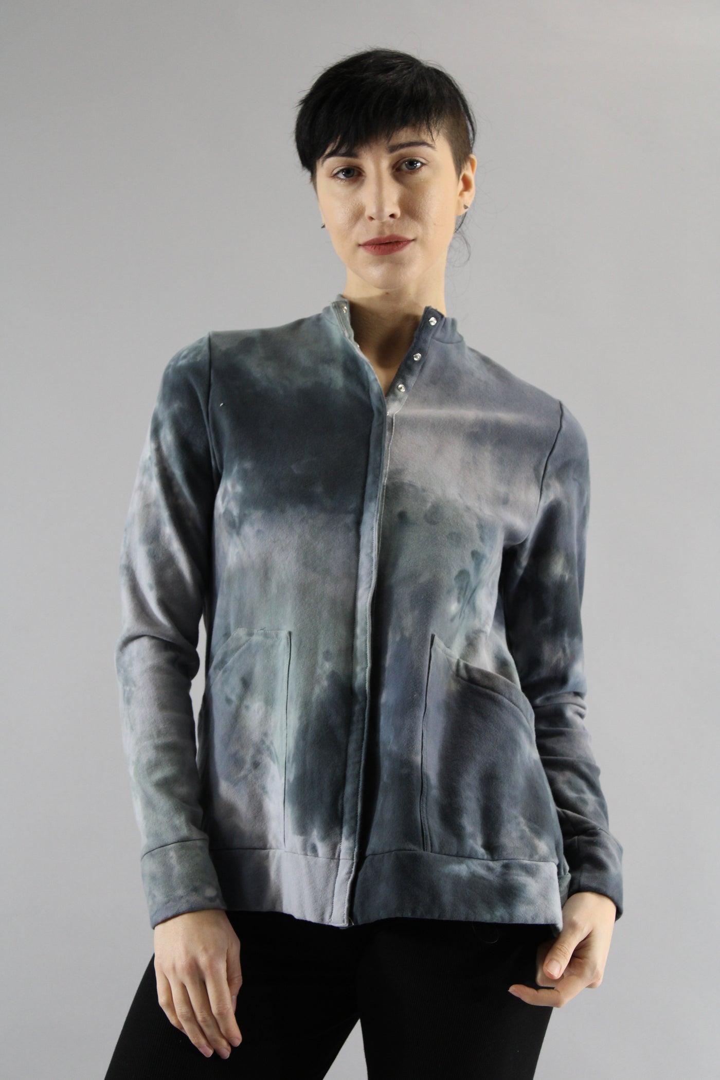 Fleece Mock Jacket Grey Smoosh