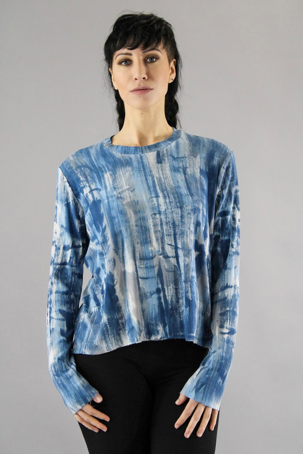 Brushed Rib Cozy T  Blue