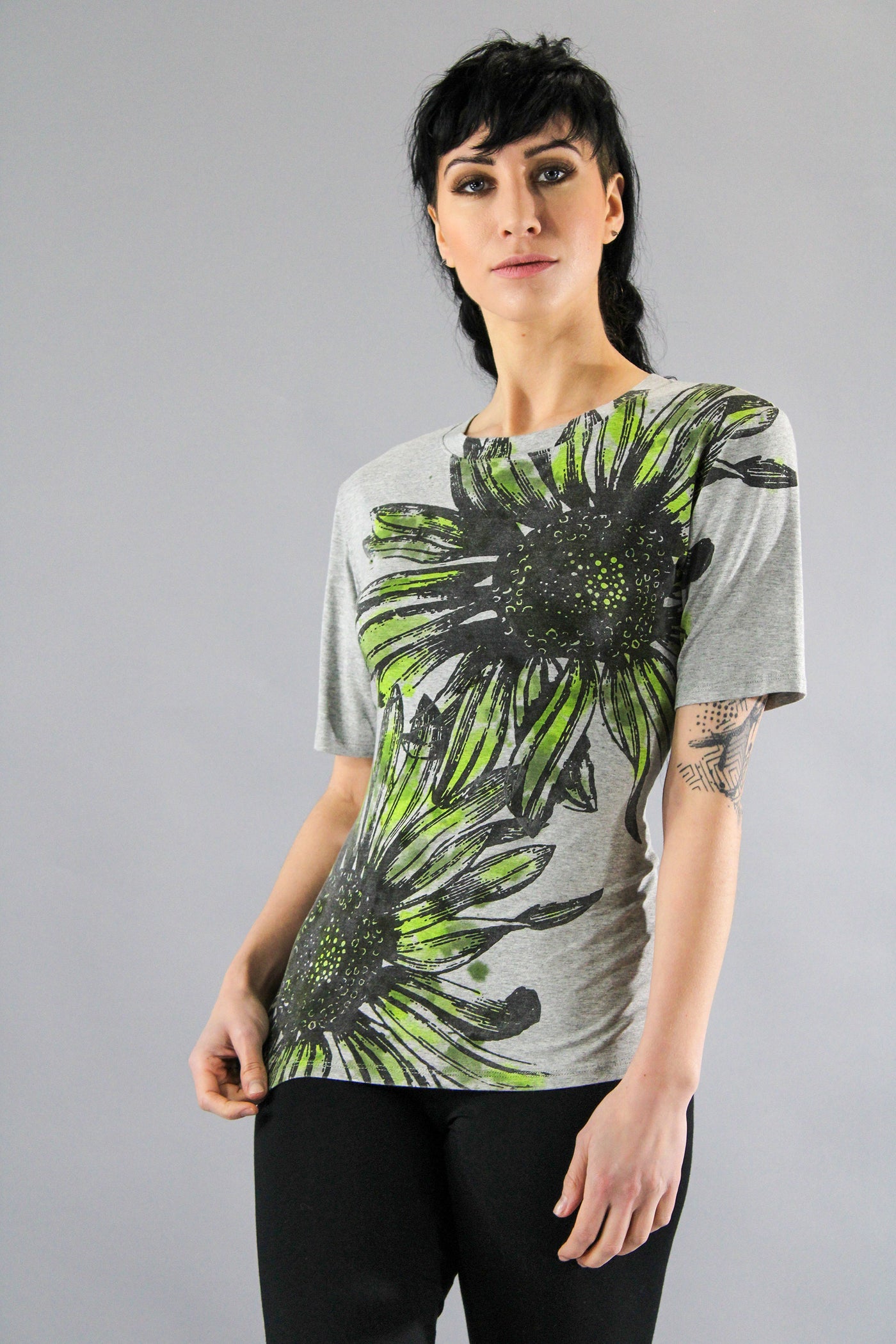 Fitted Crew T Sunflower Green