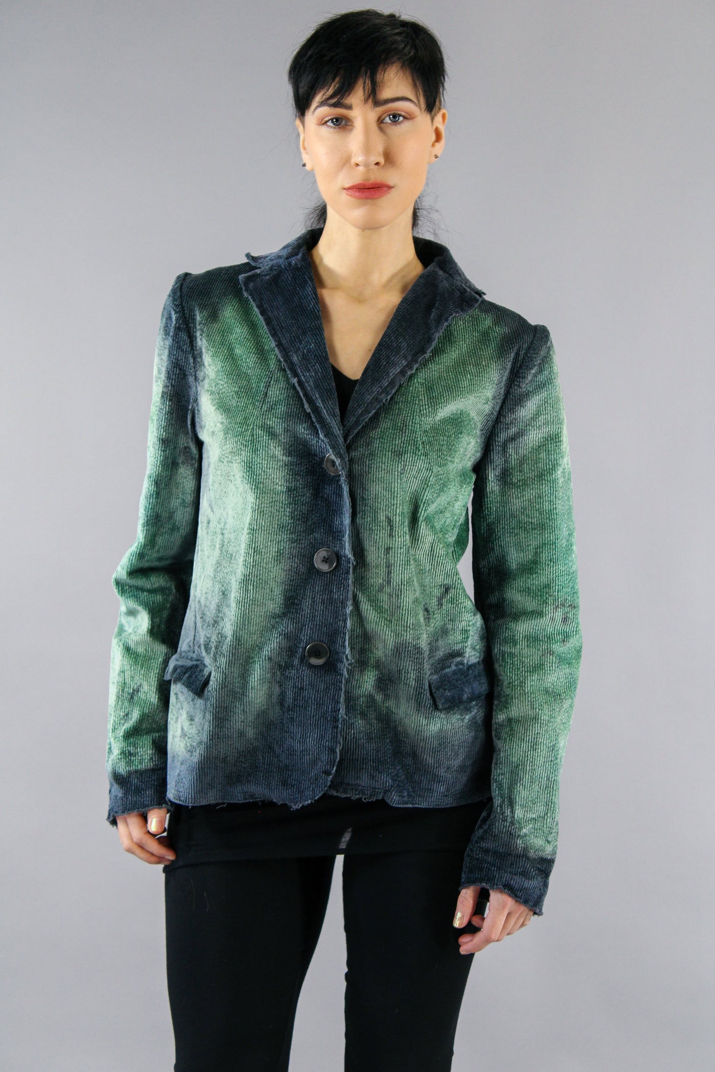 Velvet Corduroy Stretch Blazer - Sea